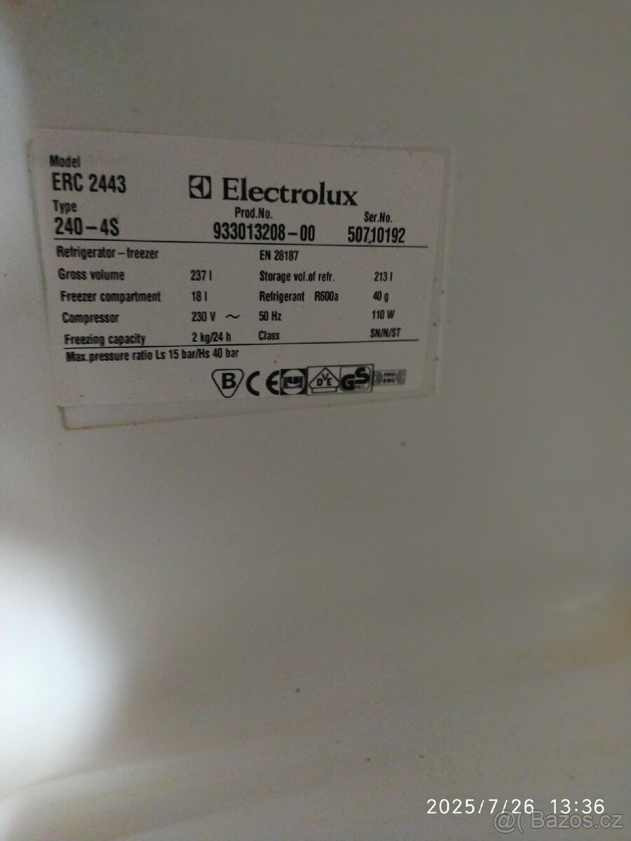 Lednice electrolux