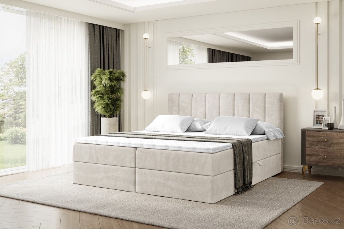Boxbed Boxspring 3 barvy Bella 160/ 180x200cm Nová