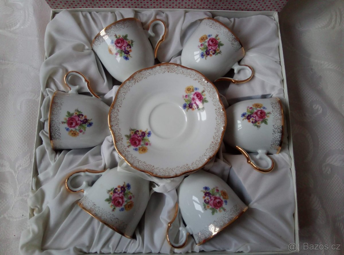 Kávový ozdobný set MZ Czechoslovakia
