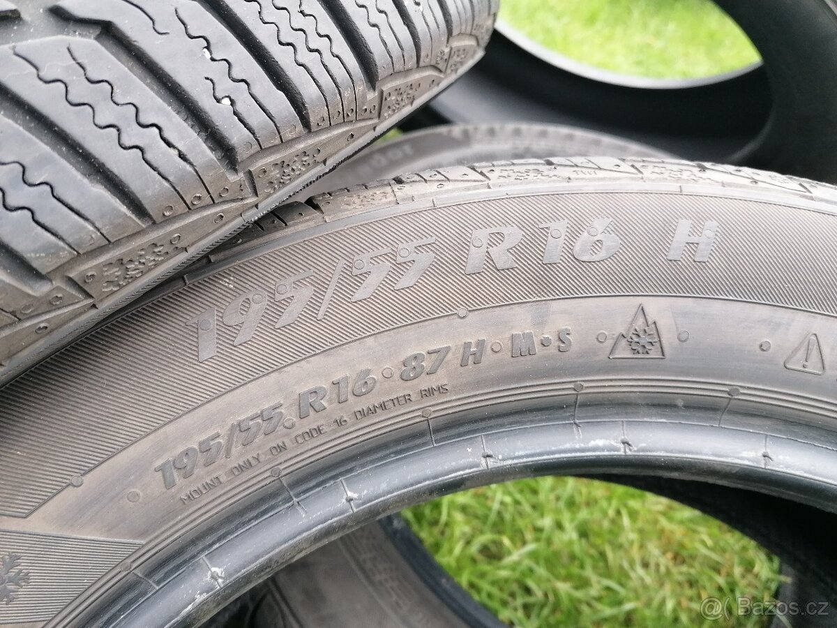 4ks zimních pneu 195.55r16