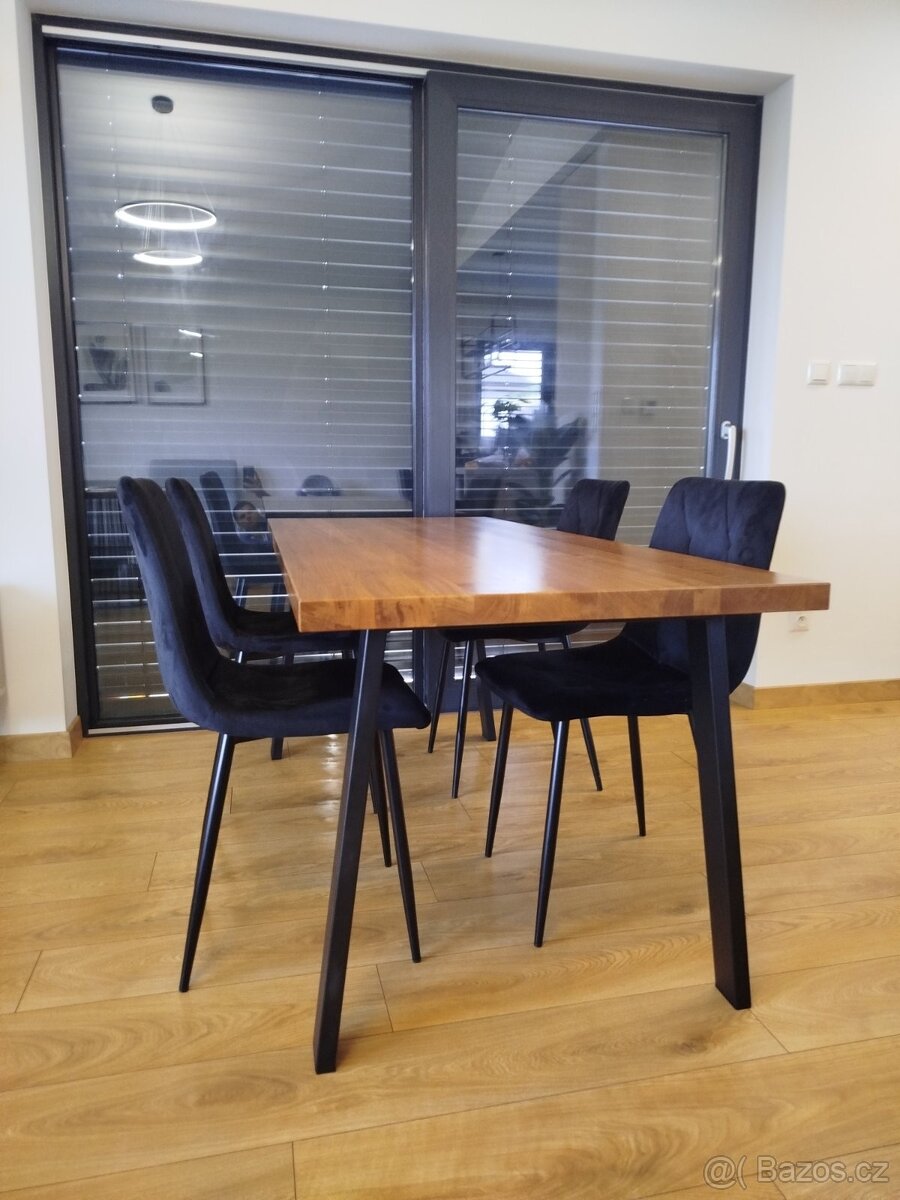 Kovové nohy na stůl ve tvaru U černé (2 ks v sadě)