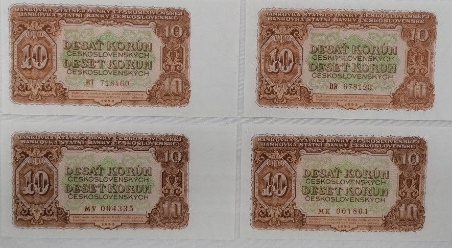 10korun Československých 1953 UNC