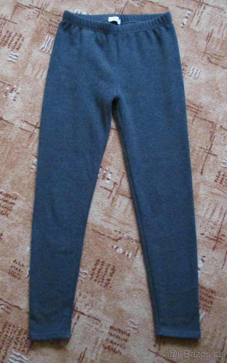 Dámské zimní termo legíny šedé bambusové S 36 2ks