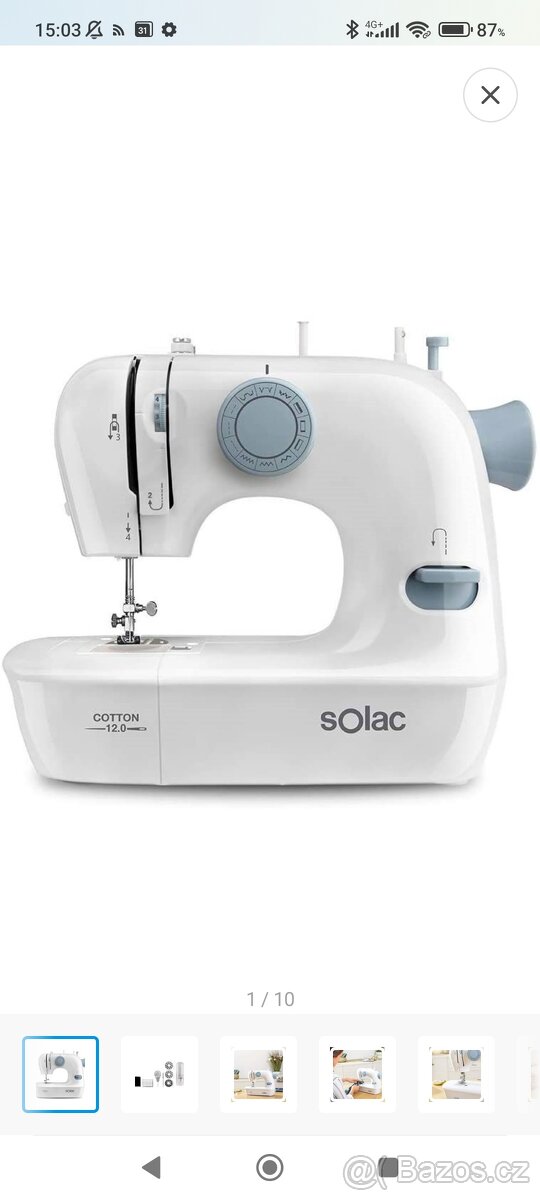 Šicí stroj Solac SW8220 Coton 12.0 bílý