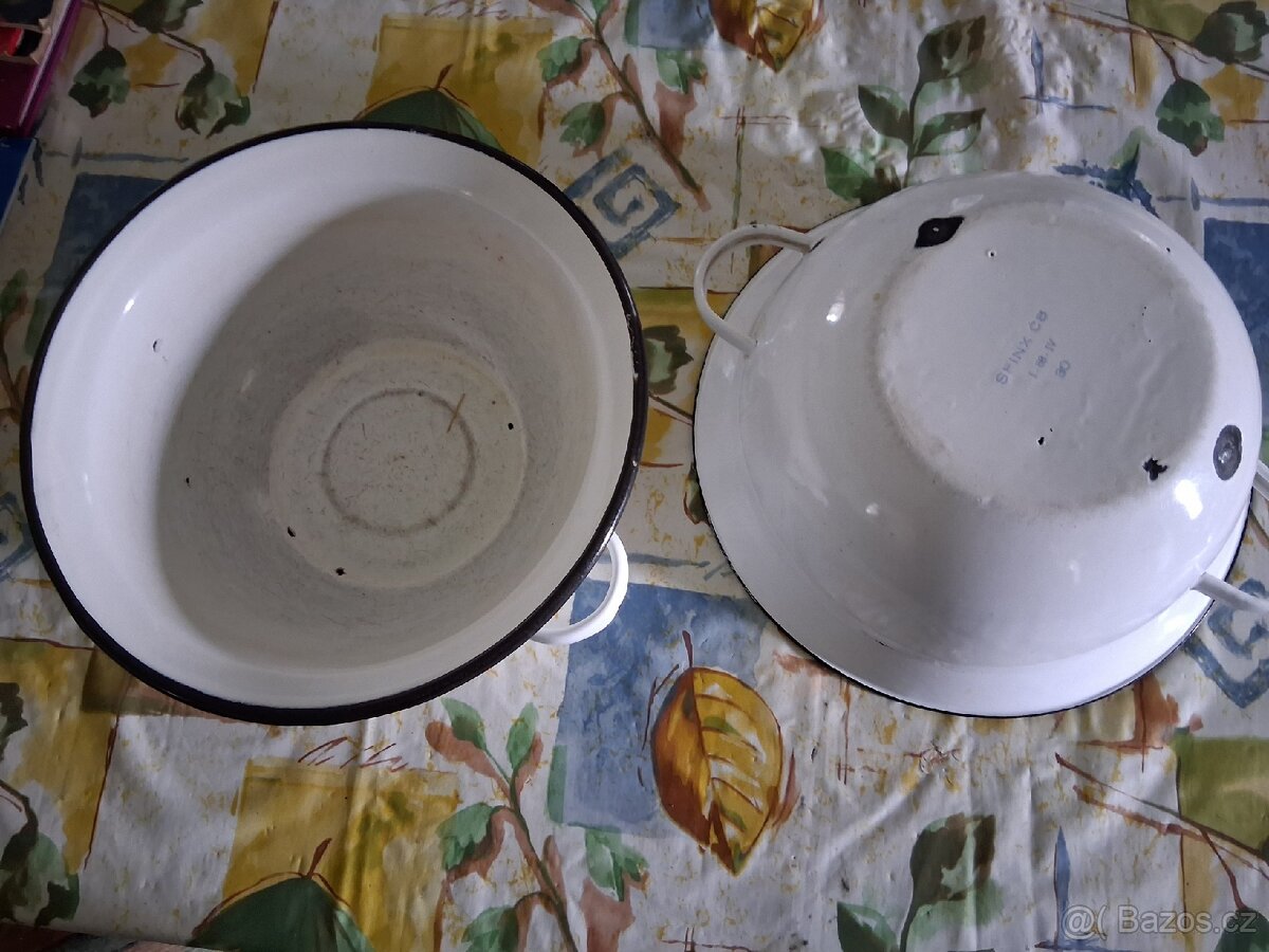 2 x smaltovaná misa