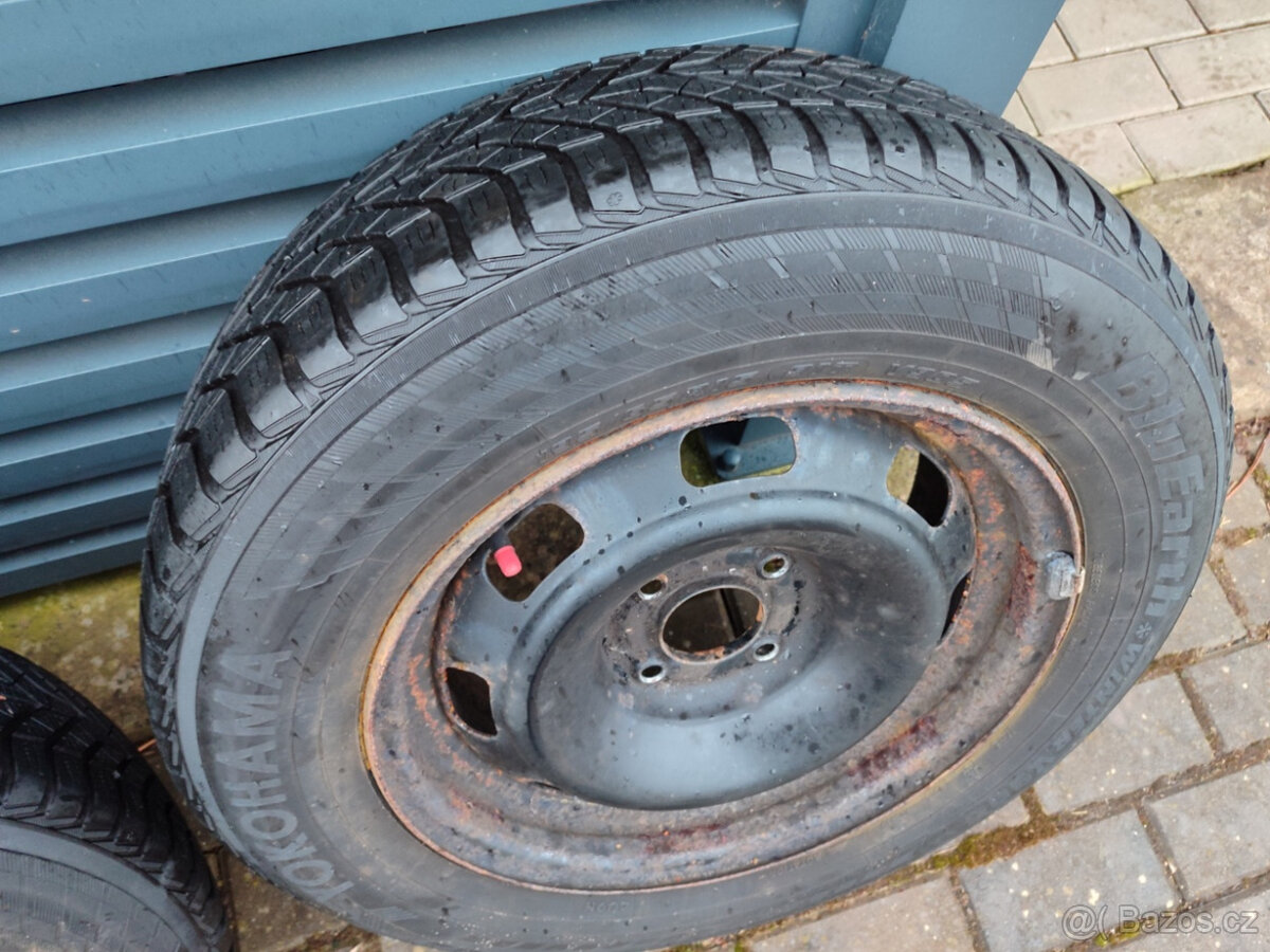 Plechové disky 4x108 se zimním pneu, Peugeot Citroen