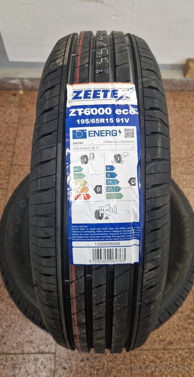 4x Nove letni pneu 195/65/15....91V...ZEETEX