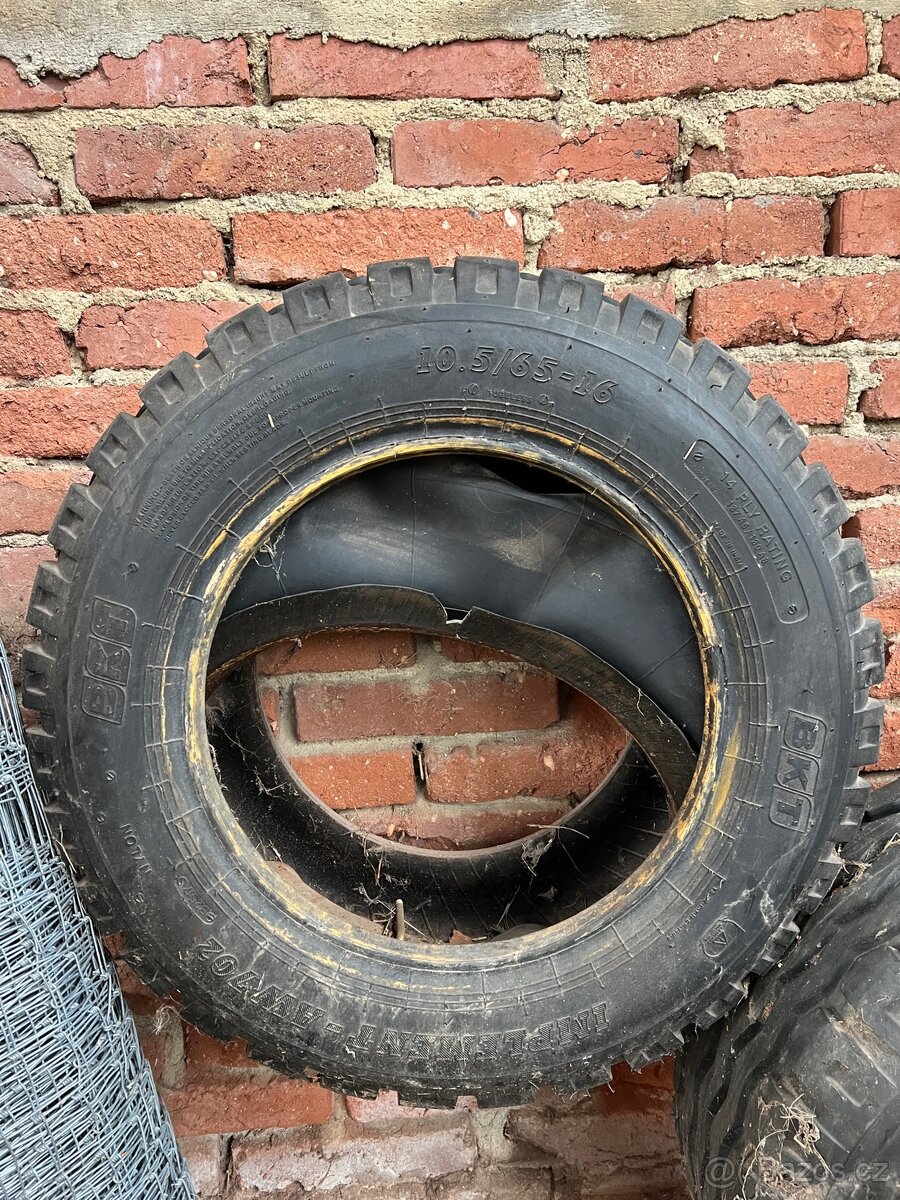 Nové Pneumatiky +duše 10,5/65-16 BKT