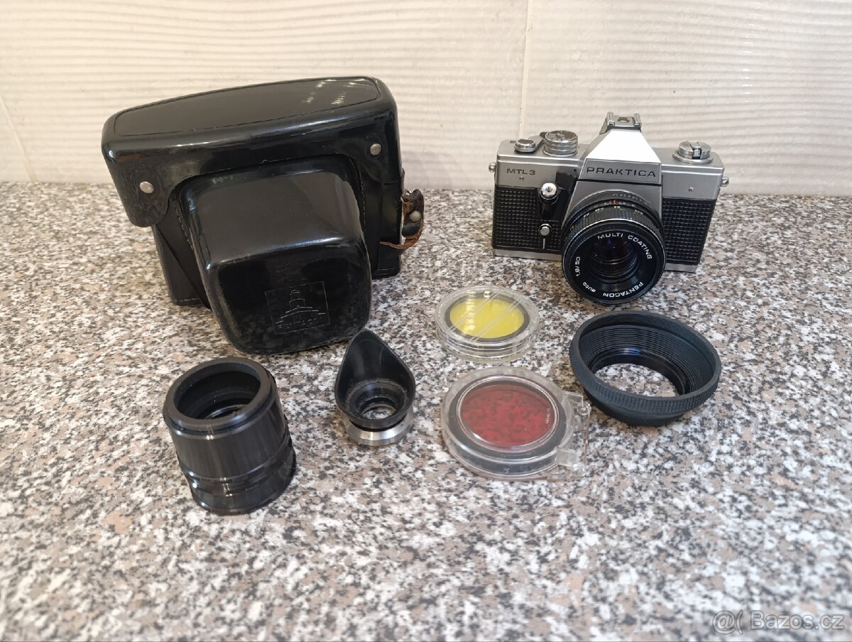 Praktica MTL3 + Pentacon 1.8/50 + příslušenství