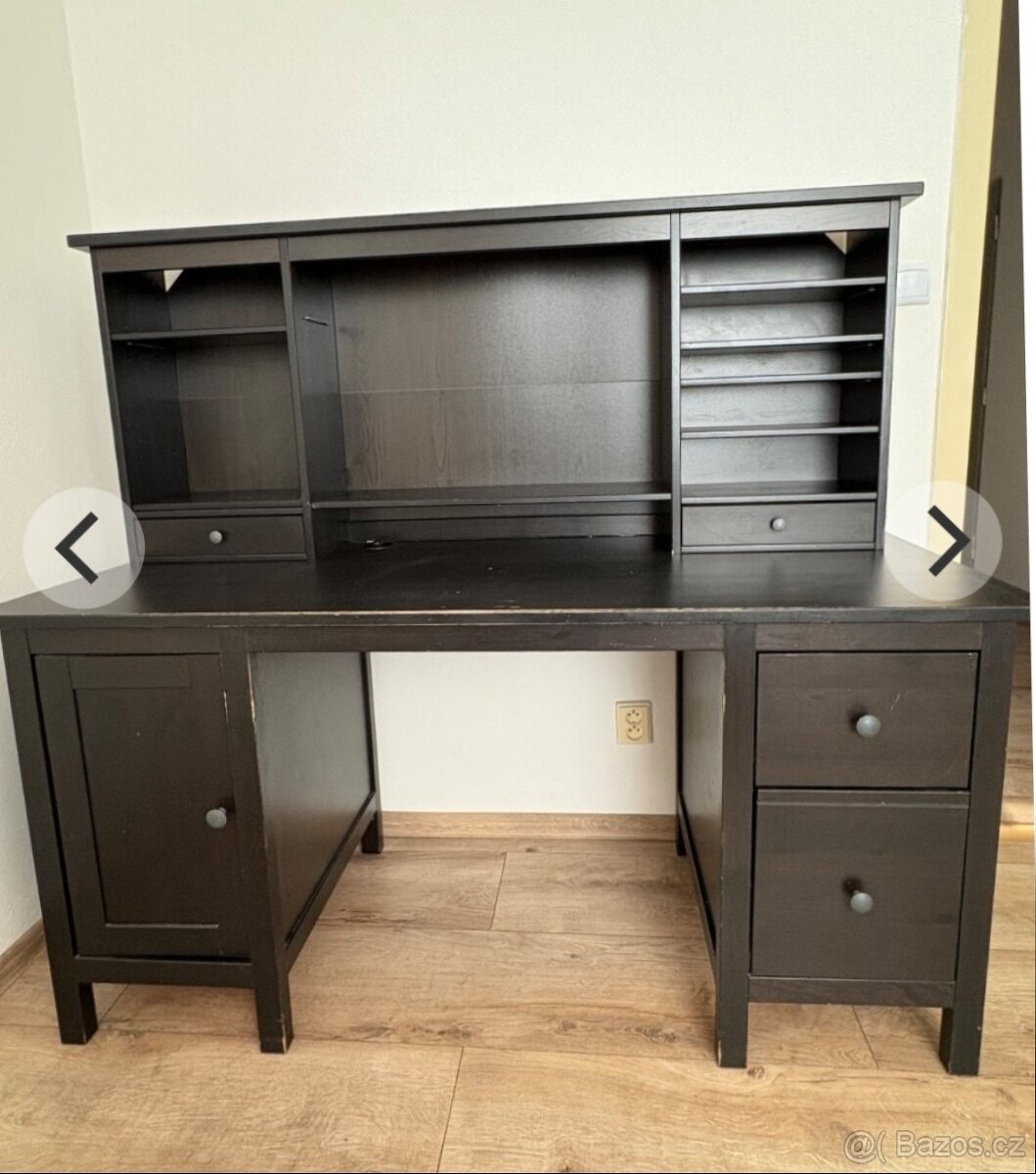 Pracovní stůl Hemnes s nástavcem
