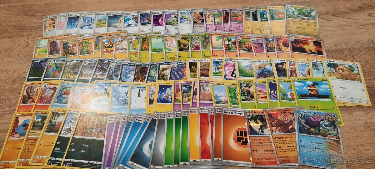 Pokémon karty MIX 107 ks