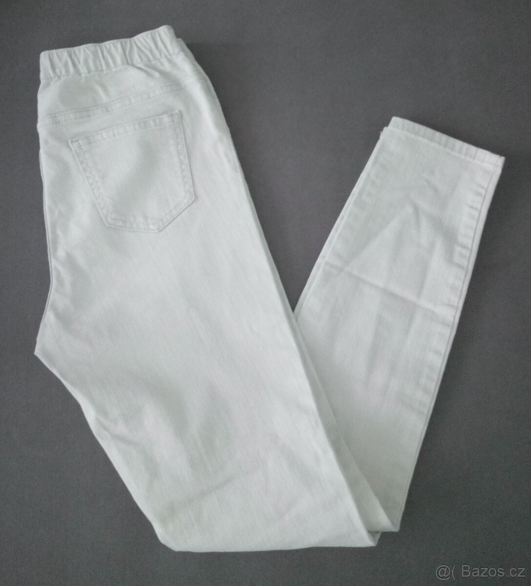 Dámské "džínové" elastické kalhoty C&A, vel. 34, šedé