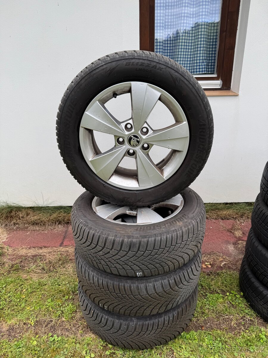 Zimní sada pneu 205/60/16 + disky Octavia