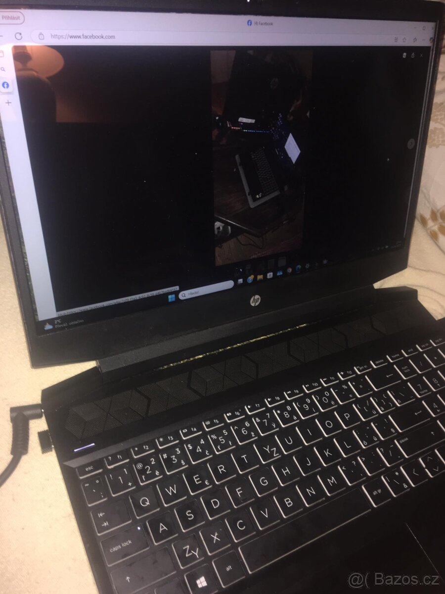hp pavilion gaming 15 rtx3050 lesklí noví displey+klavesnice