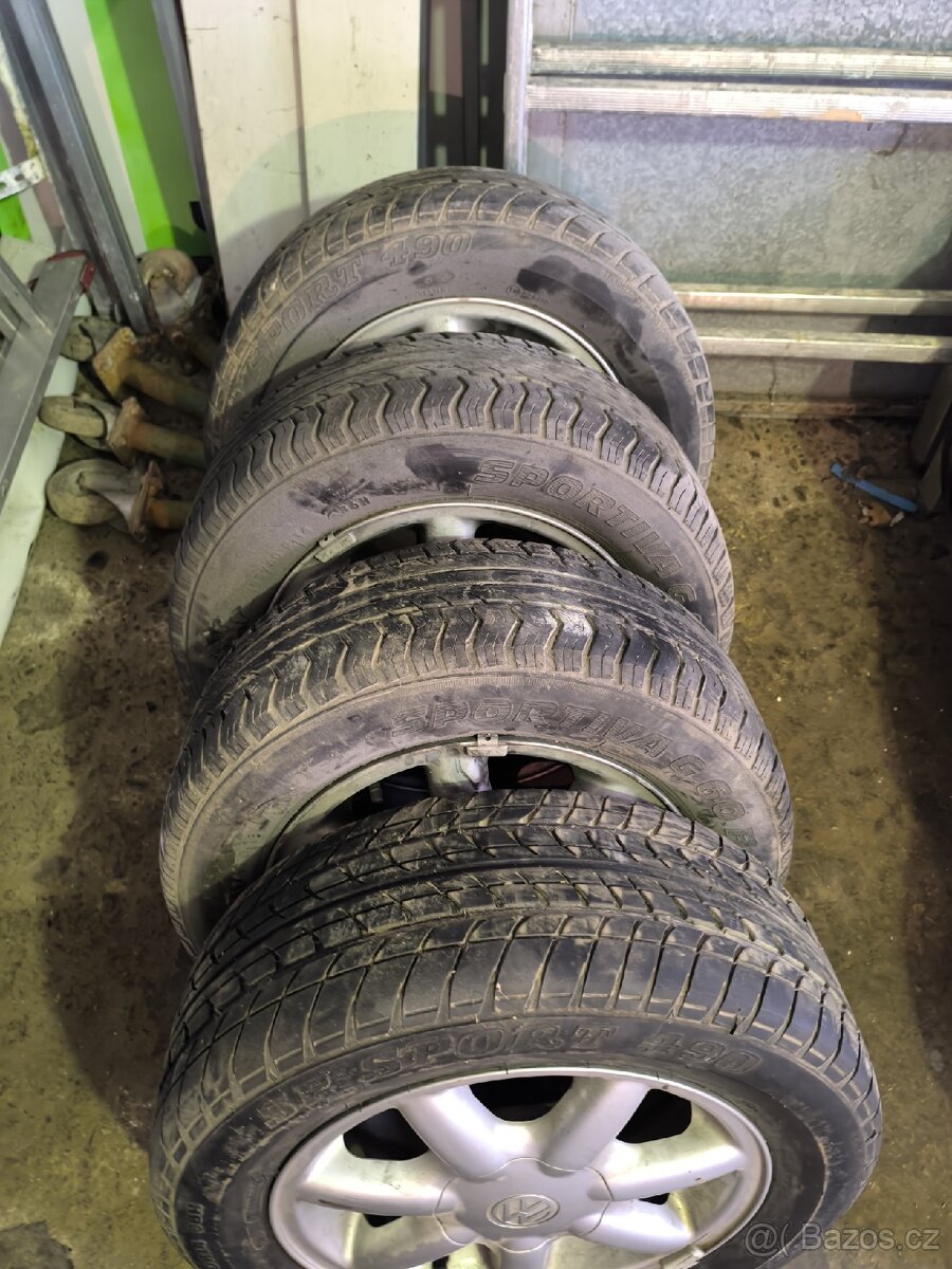 Lité kola na Volkswagen 14" + pneumatiky 195x60 R14