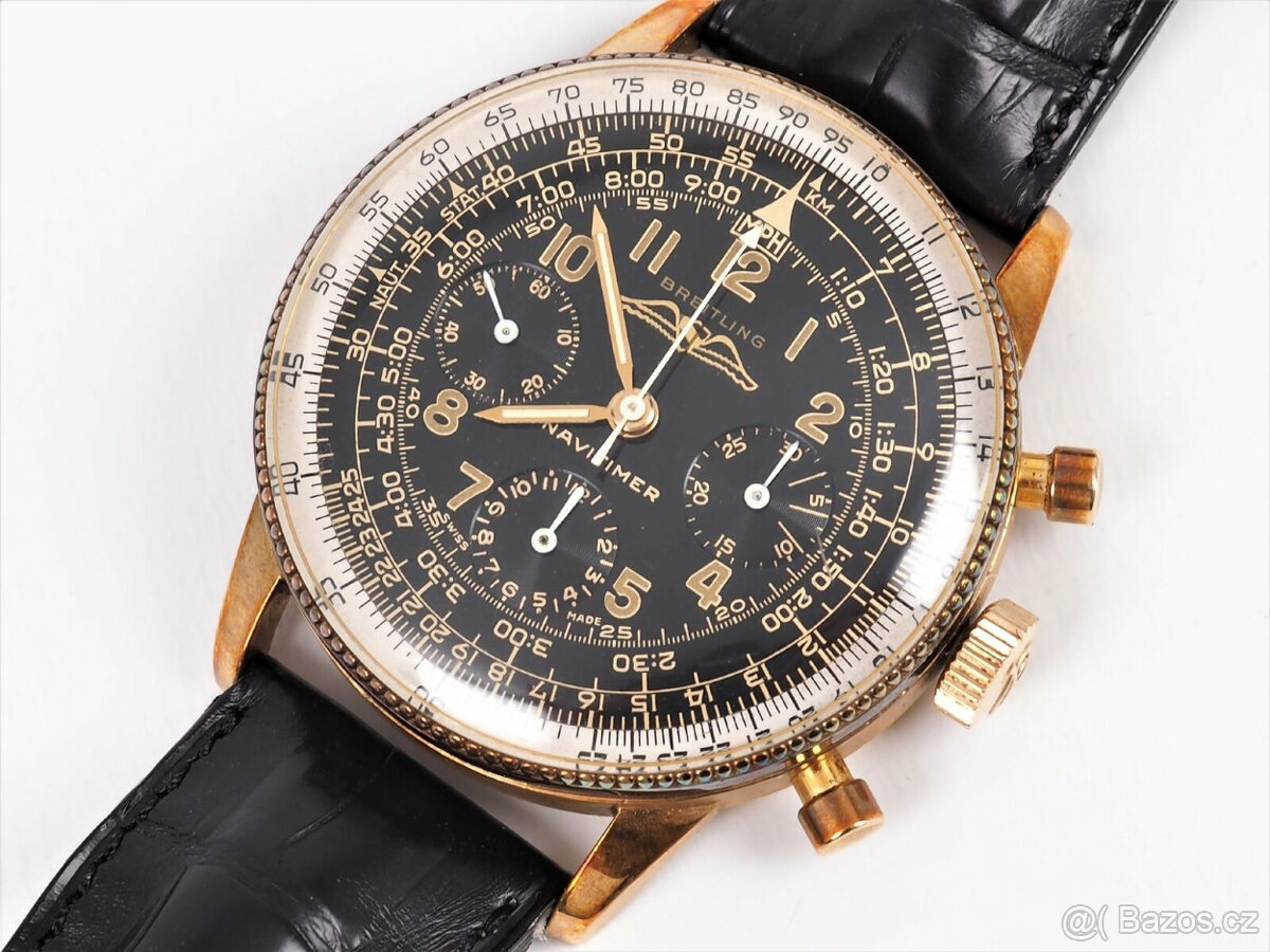 Breitling Navitimer 806 Chronograf 18k zlato ručně vinuté Ve