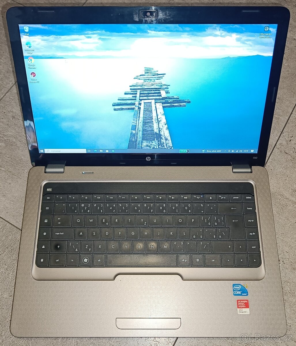 HP G62,i3-M350,WIN 10,HDD 640GB,RAM 8GB,15.4palců