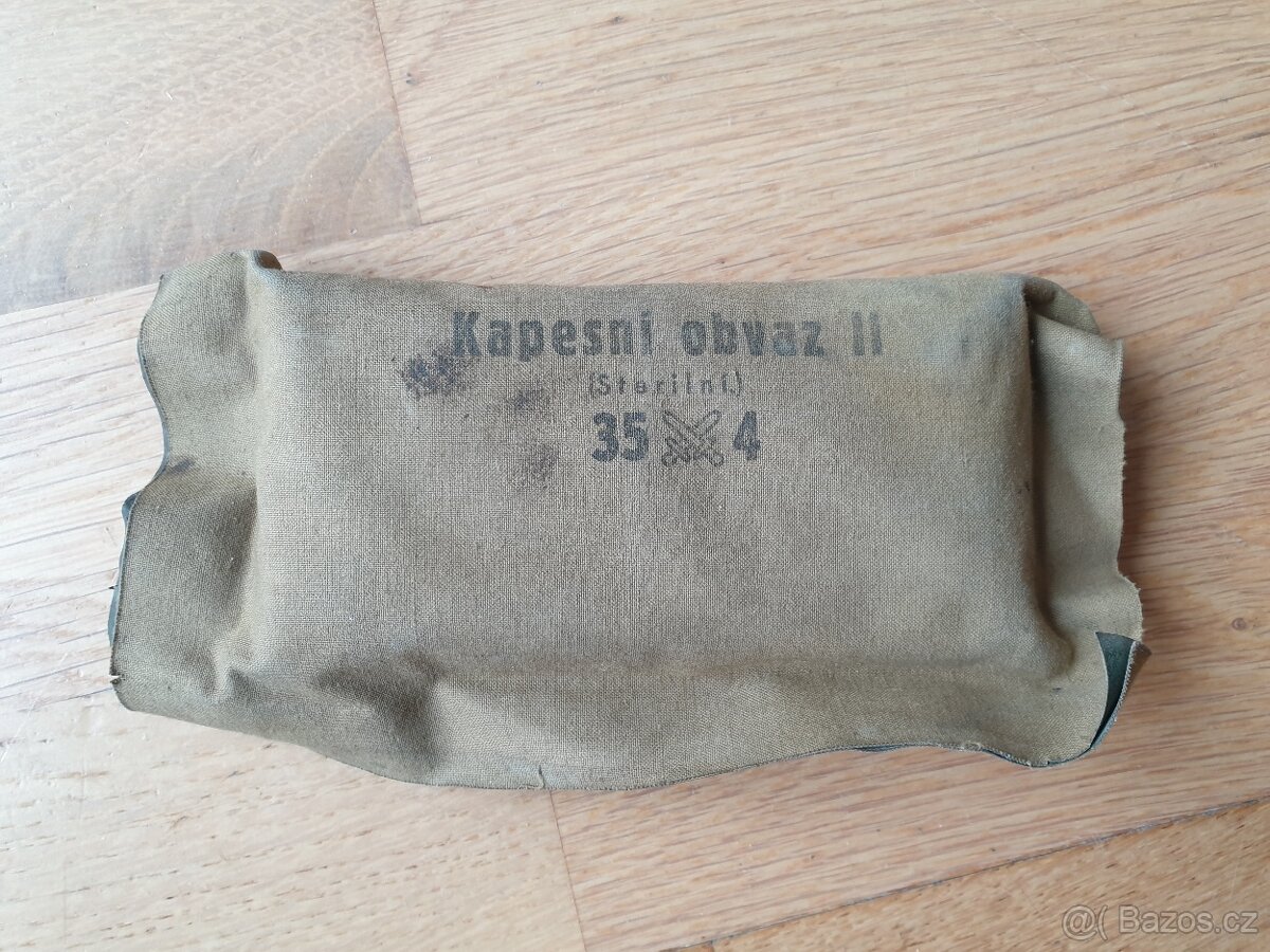 Starý vojenský obvaz - datum expirace 1943(?)