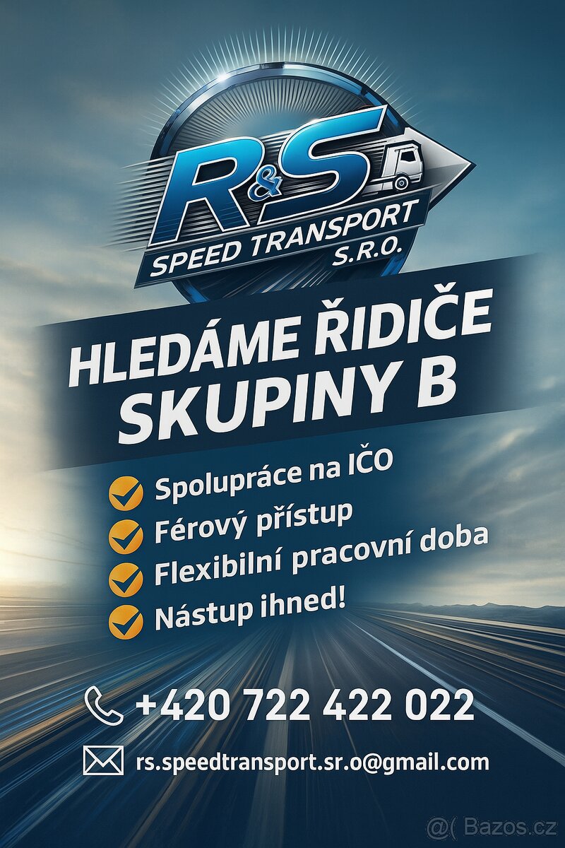 HLEDÁME ŘIDIČE SKUPINY B