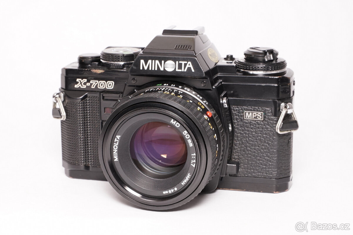 Minolta X-700, MD 50mm/1,7, puzdro