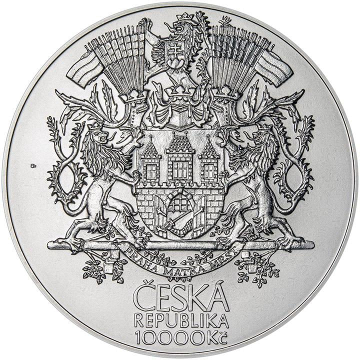 Stříbrná mince 10000 Kč  Založení Velké Prahy 1 kg, proof