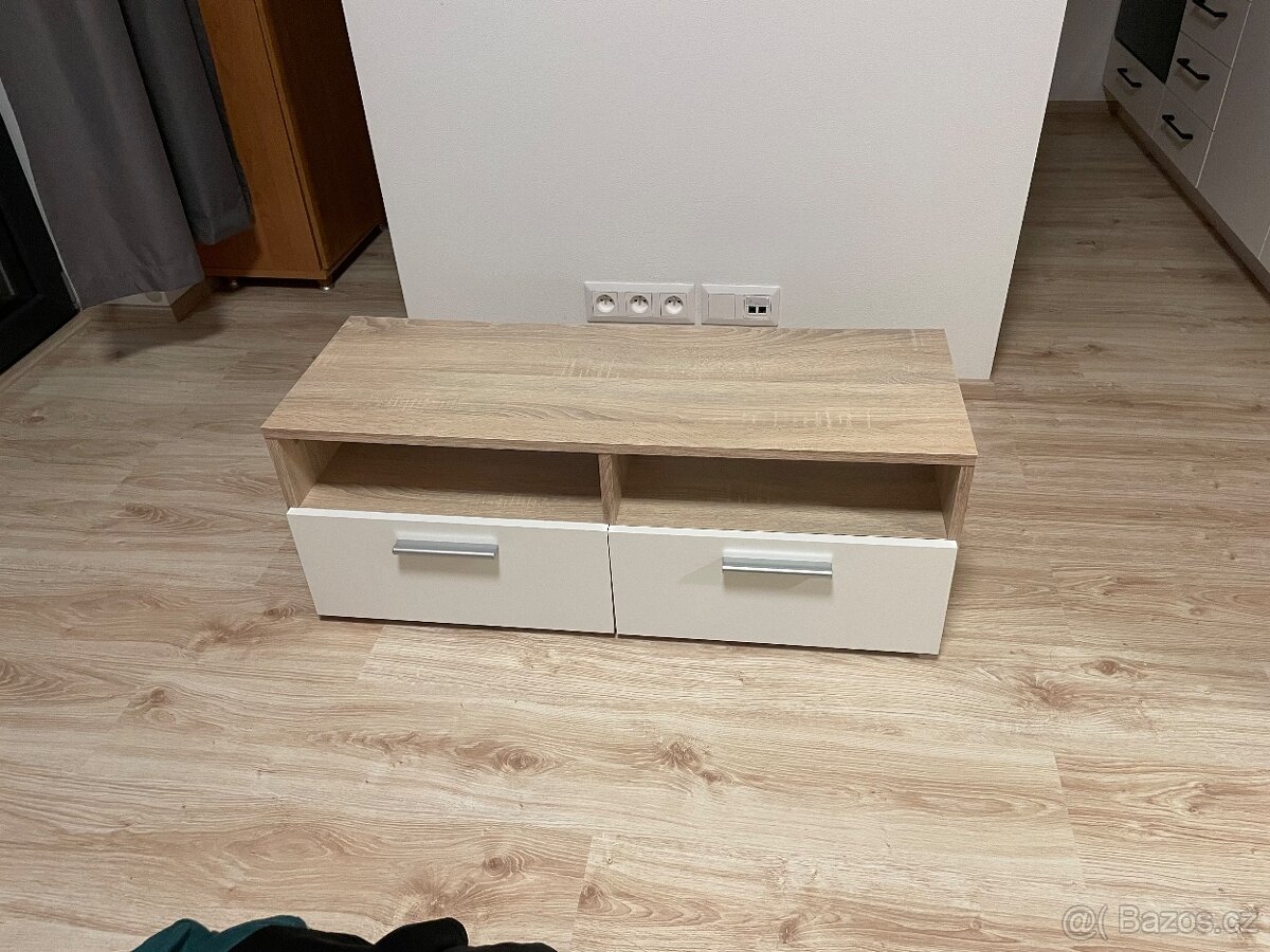 TV stolek RANA - dub sonoma/bílá