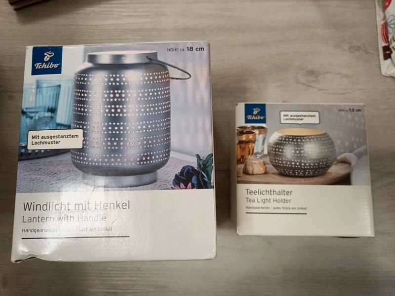 Kovová ručně tepaná lampa Tchibo - nová