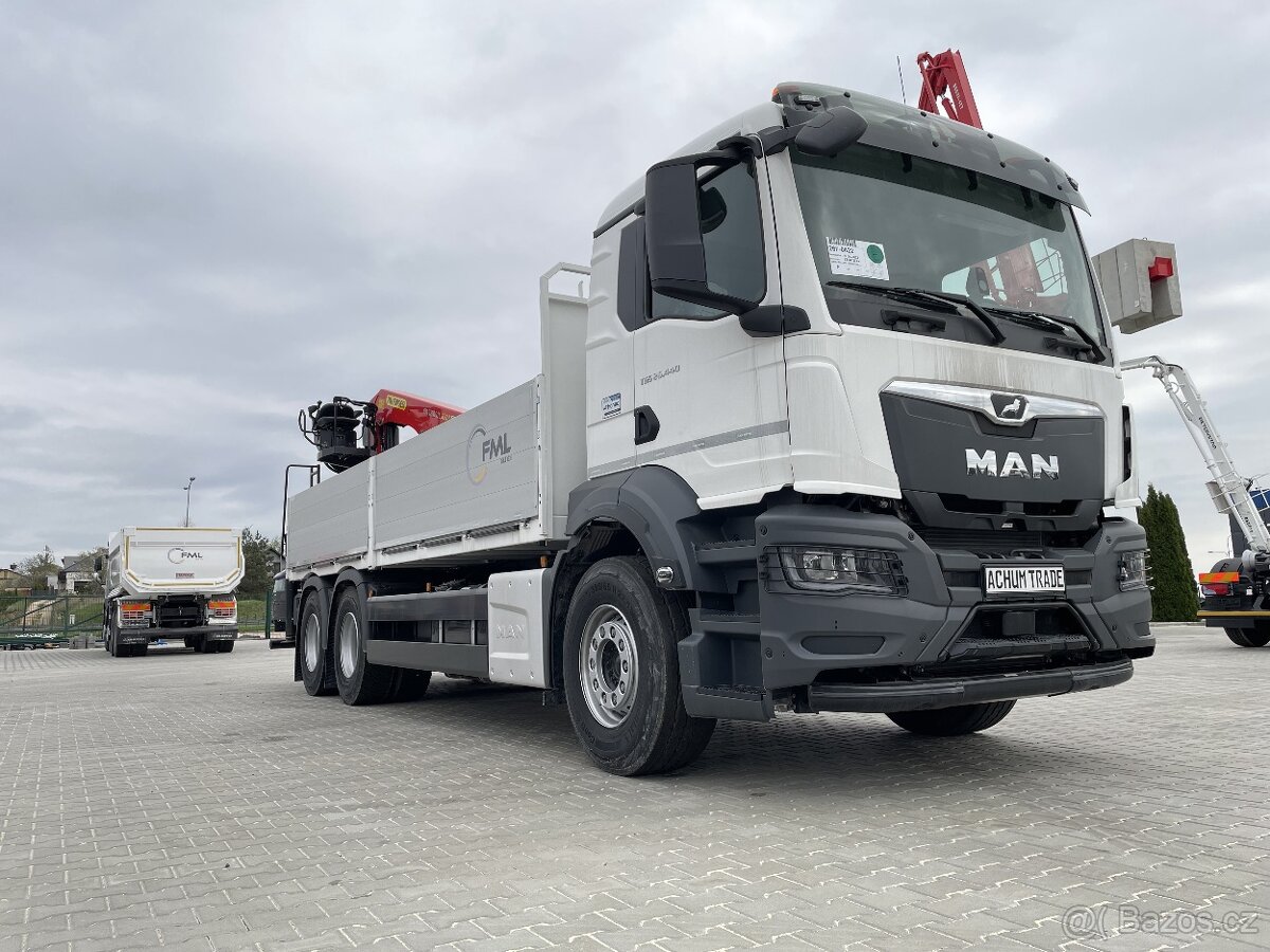 MAN TGX 26.440, valník s hydraulickou rukou PALFINGER