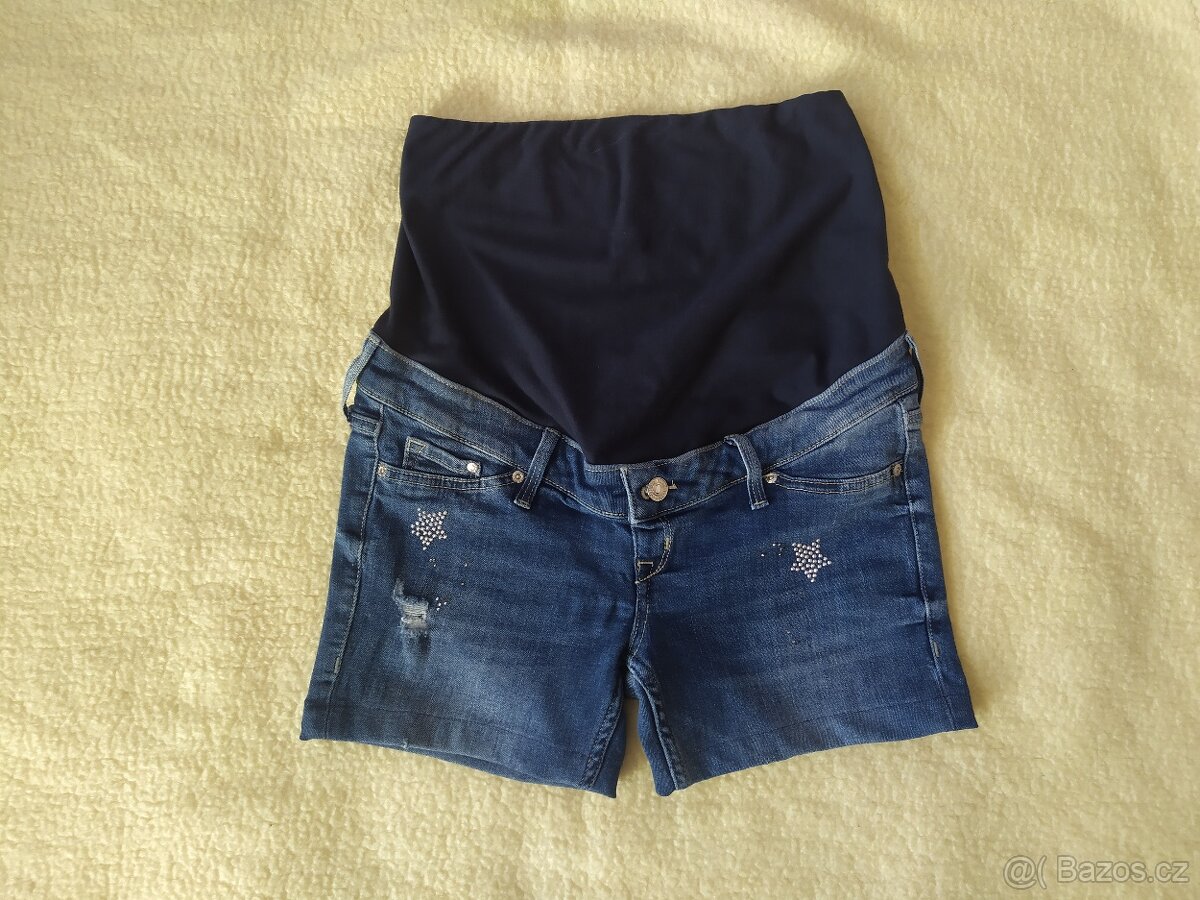 Těhotenské riflové kraťasy/šortky H&M 38