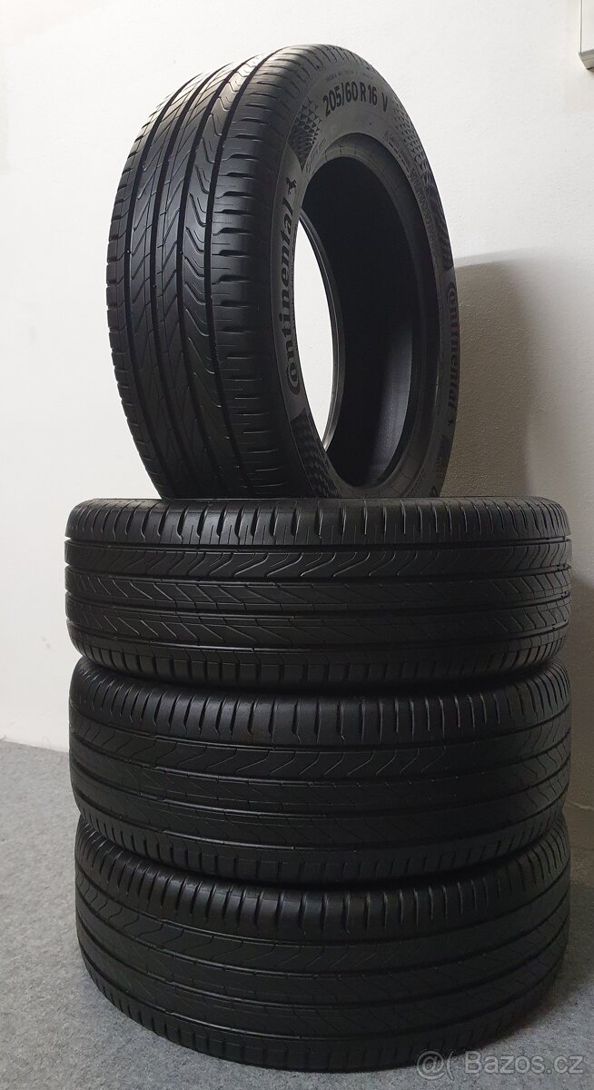4x ZÁNOVNÍ 205/60 R16 Letní pneu Continental UltraContact --