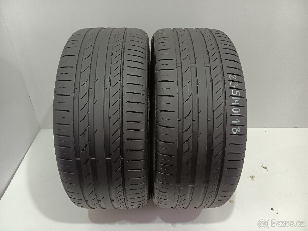 2ks letní pneu 235/40/18 Continental