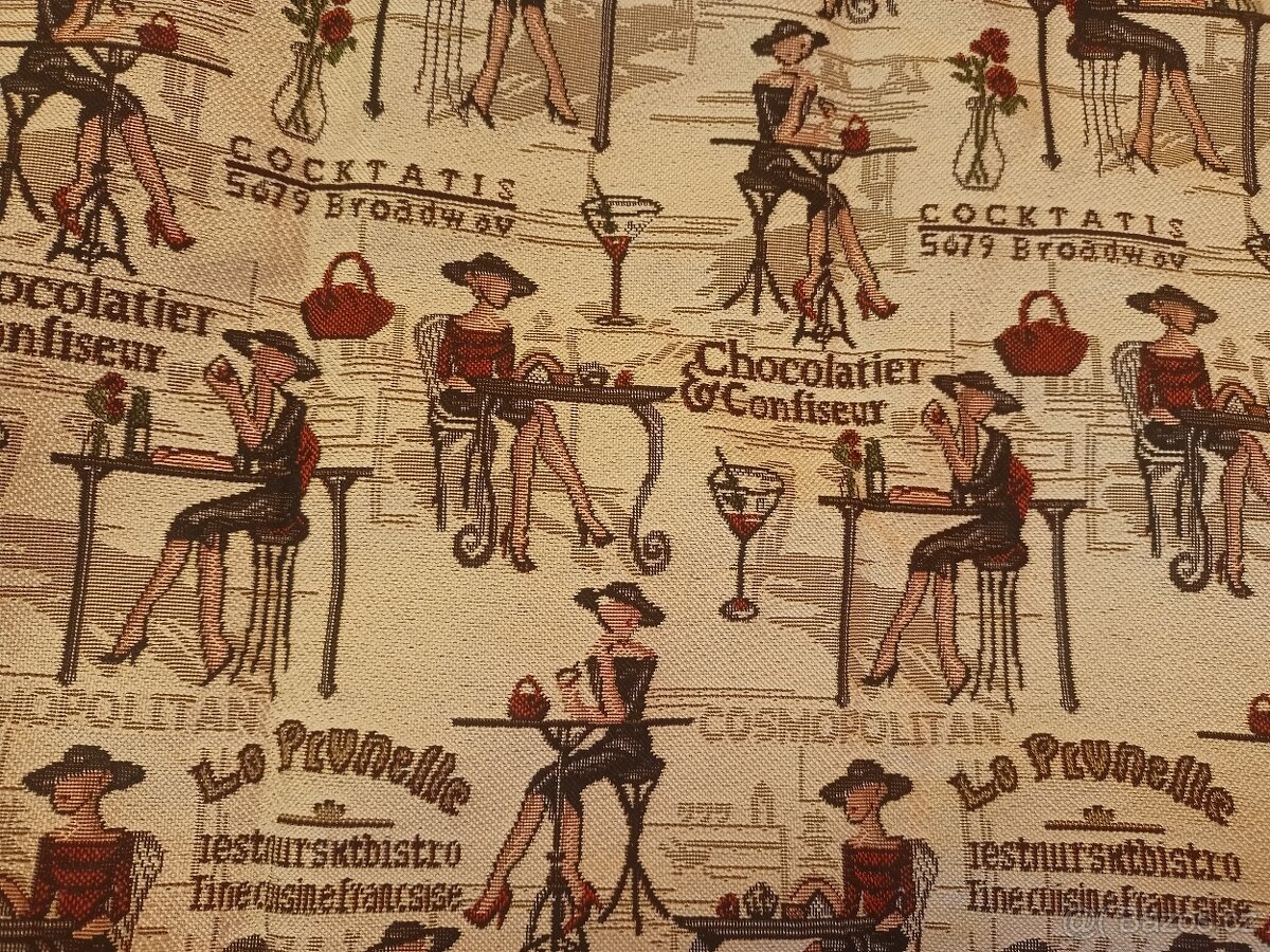 režná taška se vzorem coctail posezení