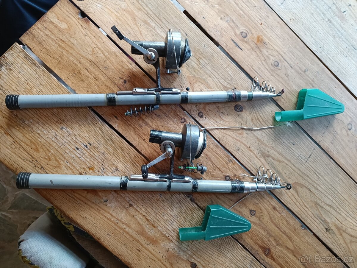 Prut teleskop naviják ťap 441 2 ks retro