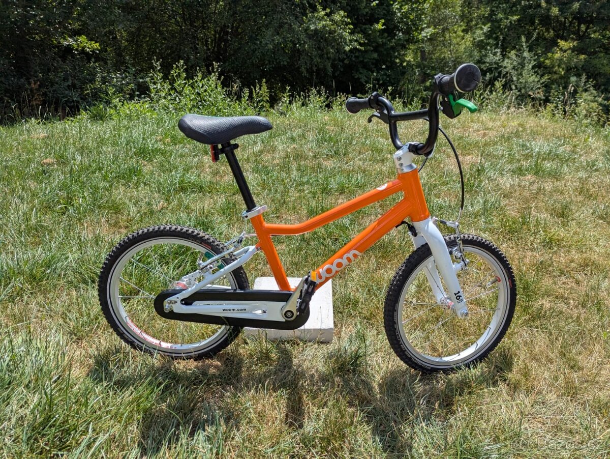 Dětské kolo Woom 3 (16", oranžová), koupeno 9/2024, 100%