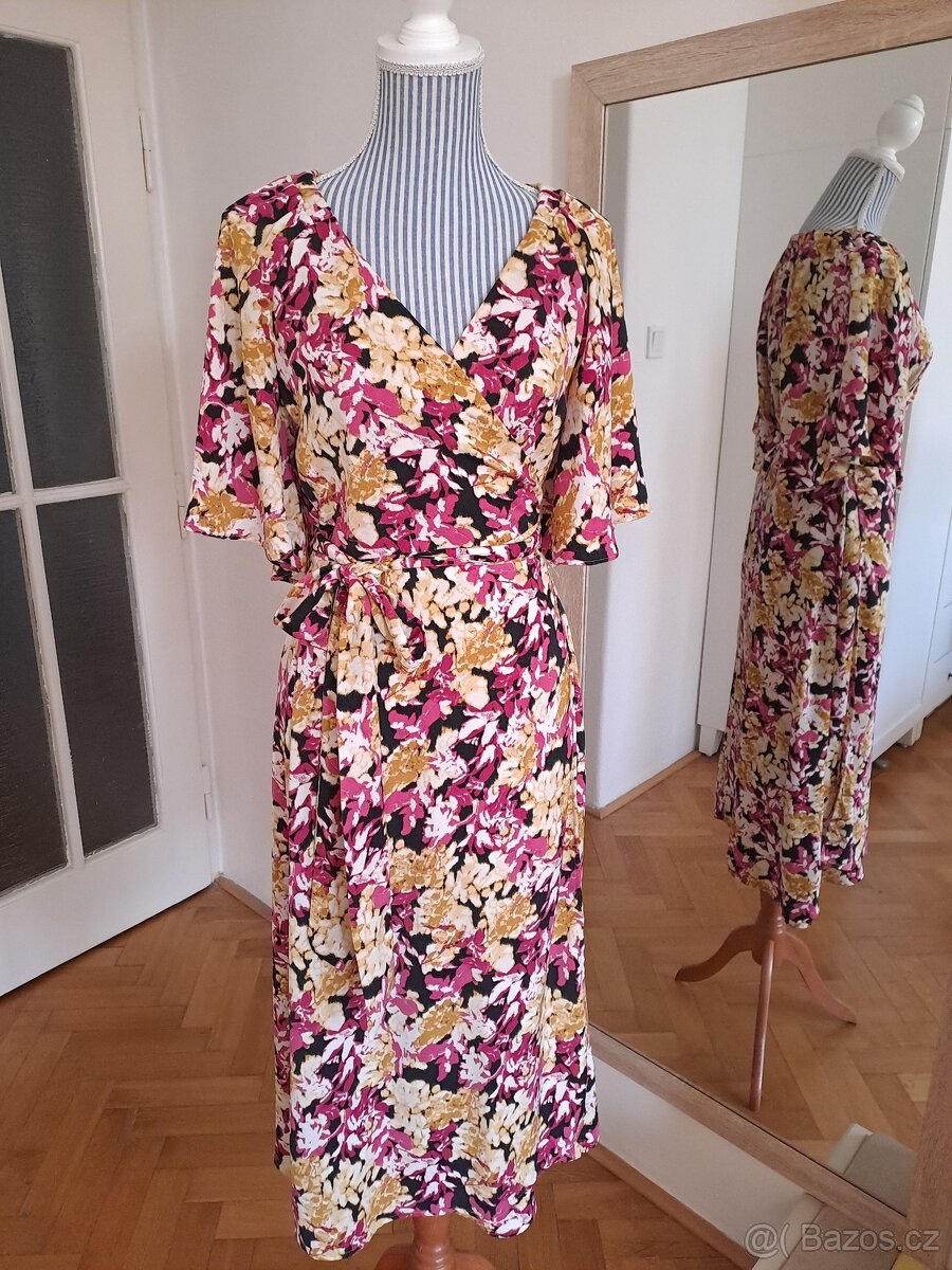 Zavinovací midi šaty Lindex, vel. M