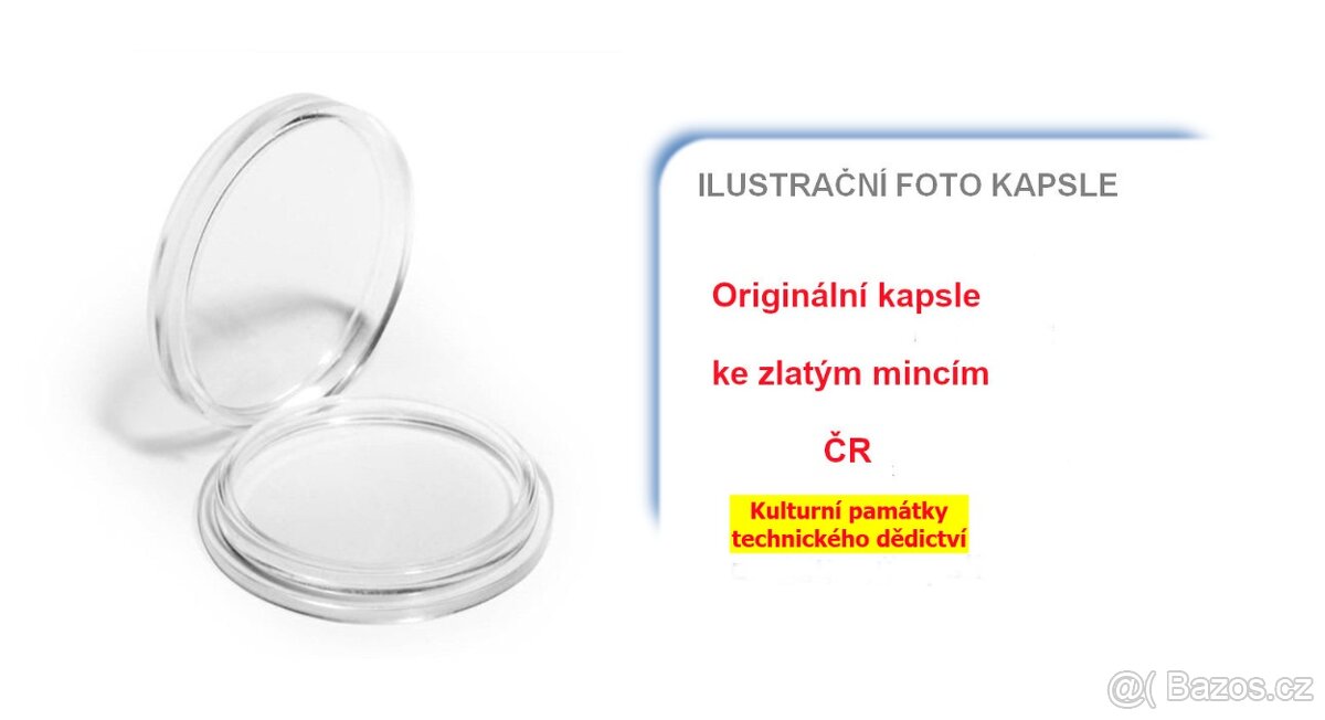 Originální kapsle na zlaté mince Kulturní památky