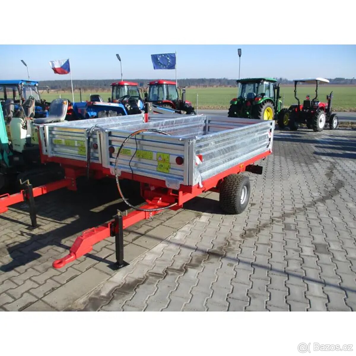 Vlek, kára za malotraktor 1,5t sklopný, NOVÝ 