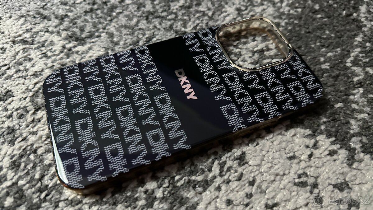 Kryt DKNY na iPhone 14 PRO MAX - Černozlatý