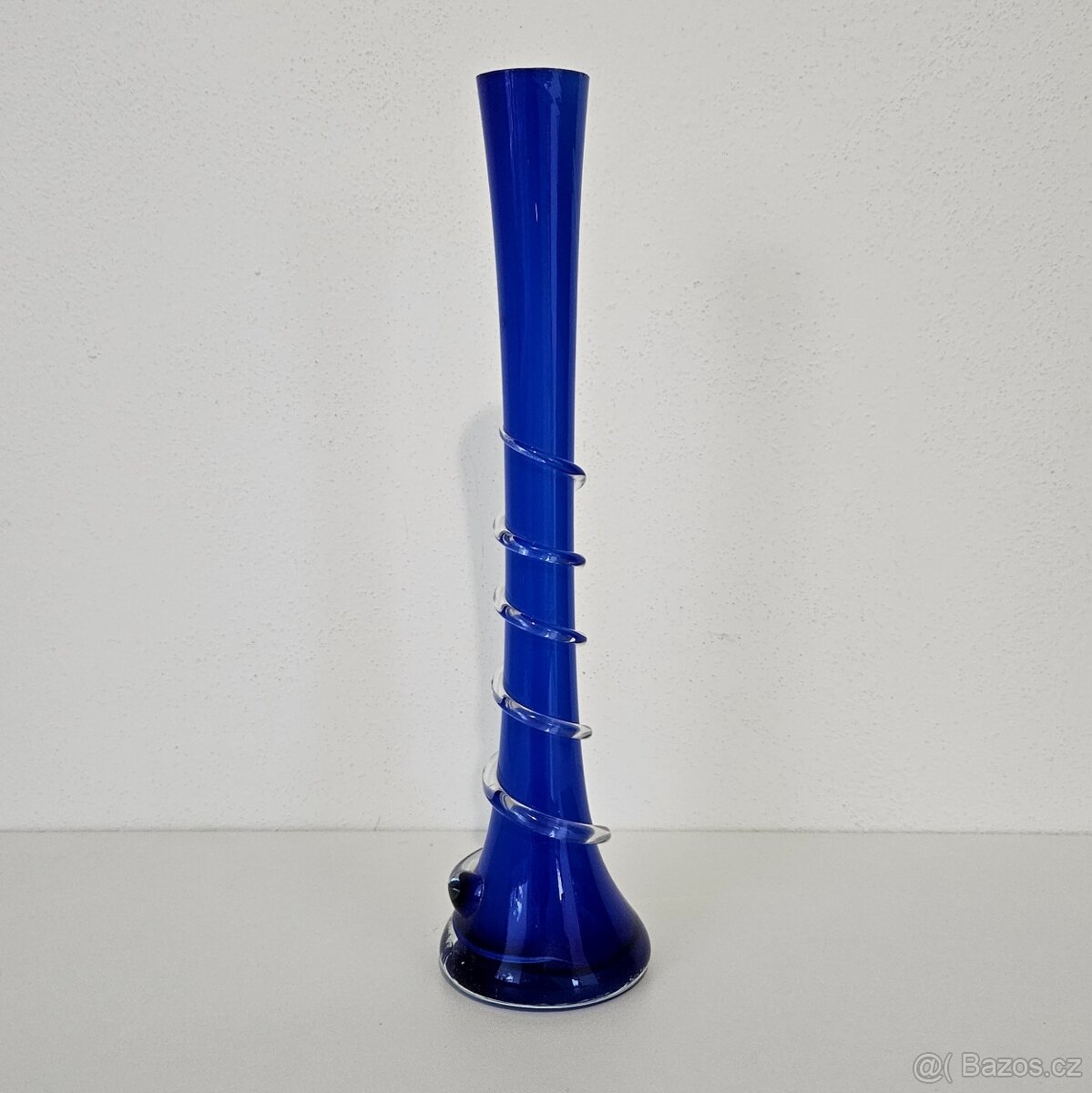 STAROŽITNÁ SKLENĚNÁ VÁZA - SPIRÁLA