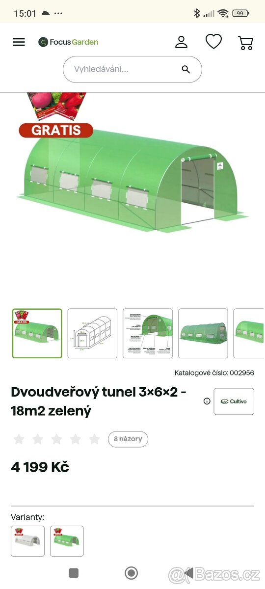 Foliový tunel 6x3x2m