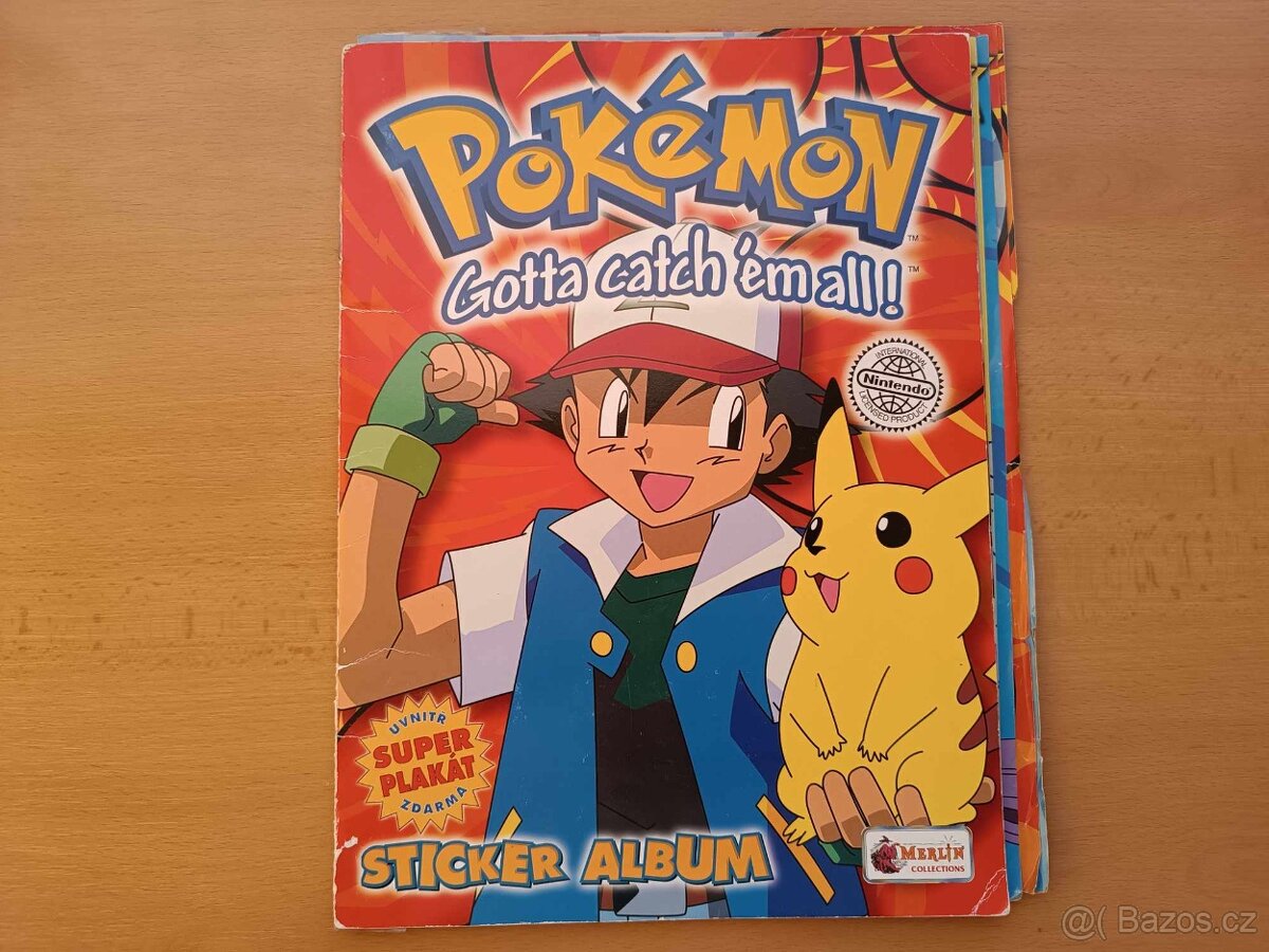 Pokemon samolepky Merlin do nálepkového alba(1. generace)
