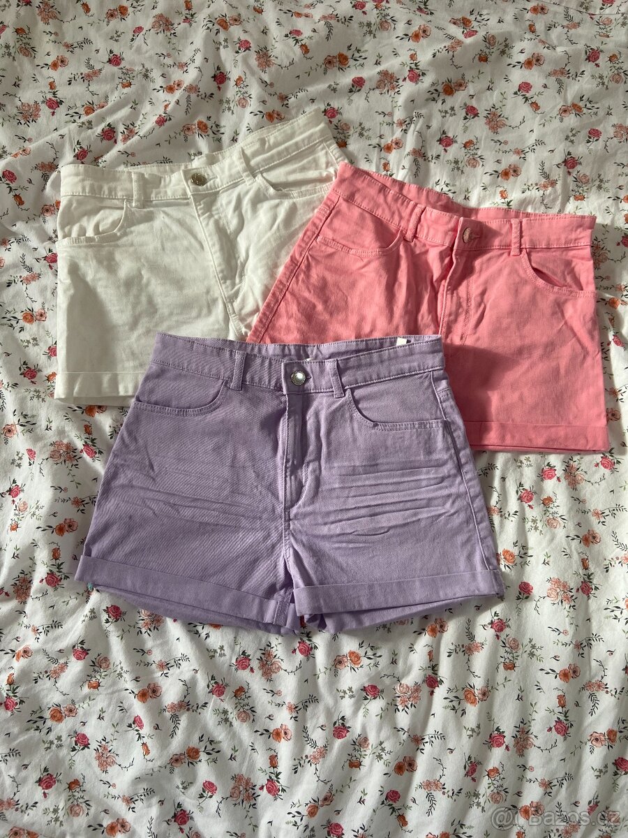3x džínové kraťasy vel. 164 z H&M