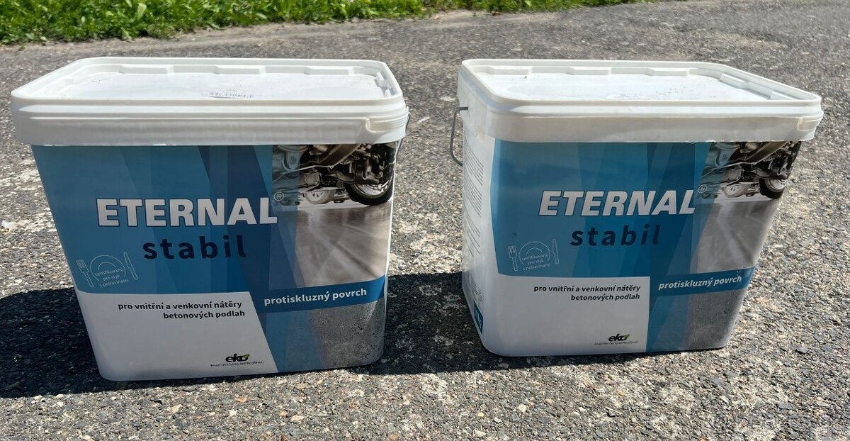 Barva ETERNAL STABIL na betonové podlahy a dlažbu .