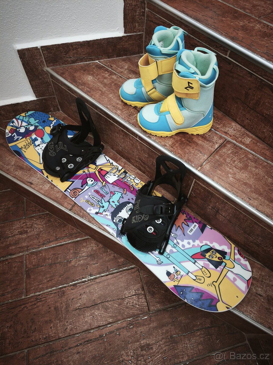 Snowboard komplet 3-5 let