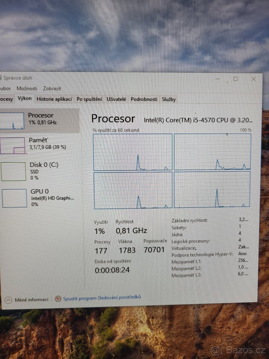 PC i5-4570,8GB RAM, 480GB SSD, Win 10 pro