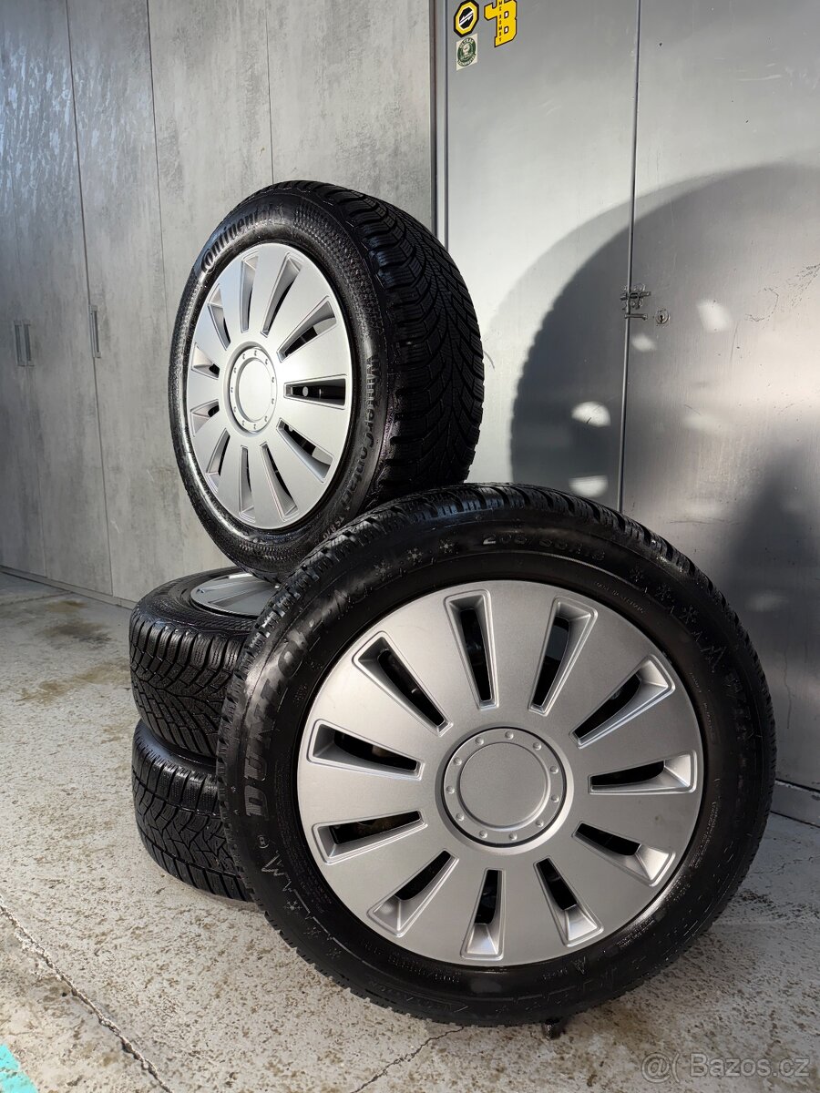 Zimní sada 5x112 r16 s pneu 205/55/16 Dunlop WinterSport 5