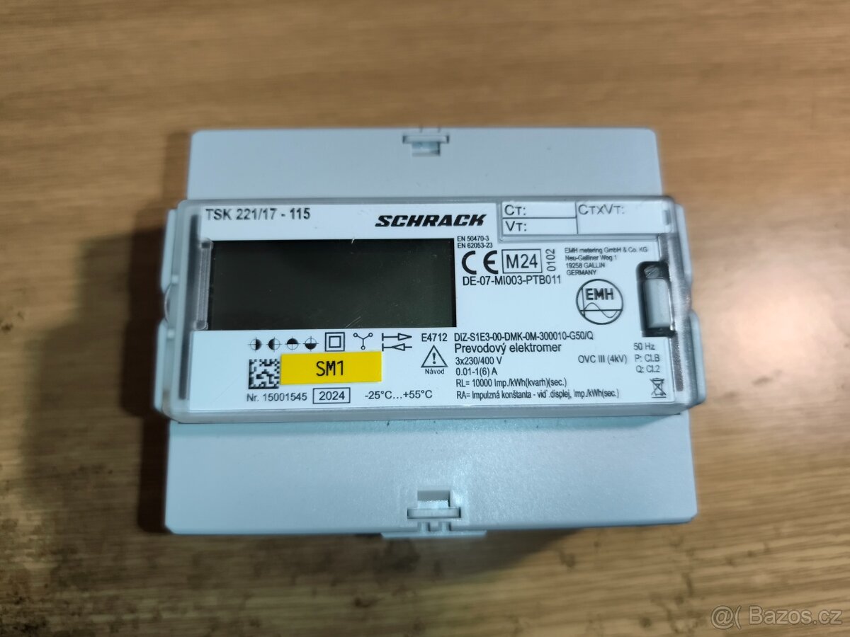 Elektroměr DIZ-S1E3 3-fázový pro nepřímé měření