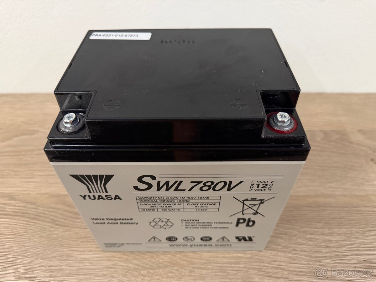 Baterie YUASA SWL780V (12V, 28,8Ah, životnost 10-12let)
