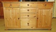 Komoda z borovice se šuplíky - celomasiv - Výborný stav