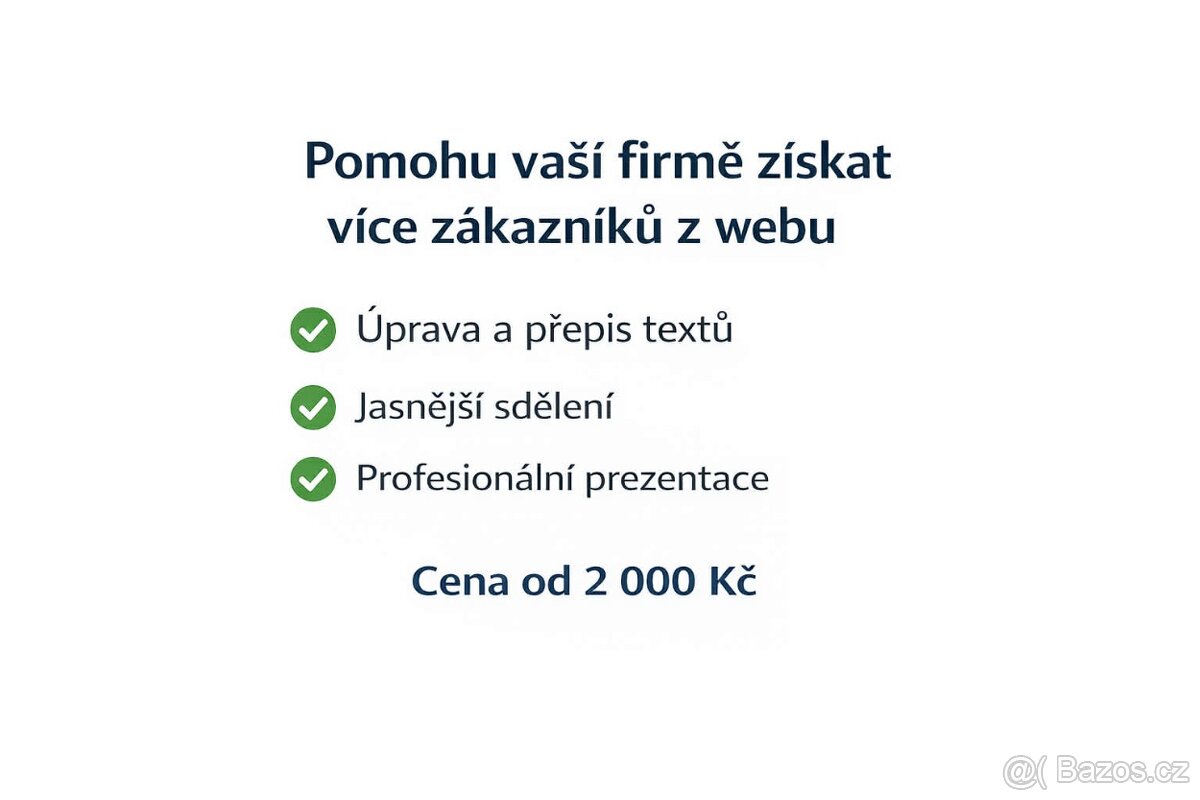 Úprava textů na web pro firmy | Copywriting
